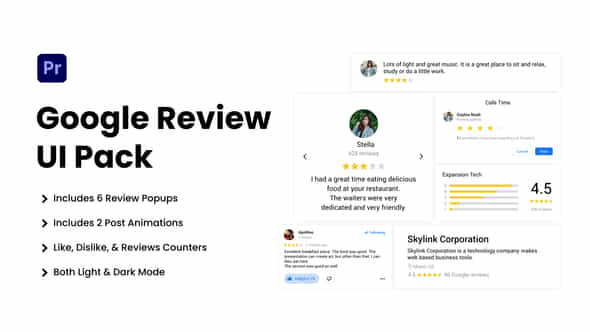 Google Review Ui Pack - VideoHive 39367127