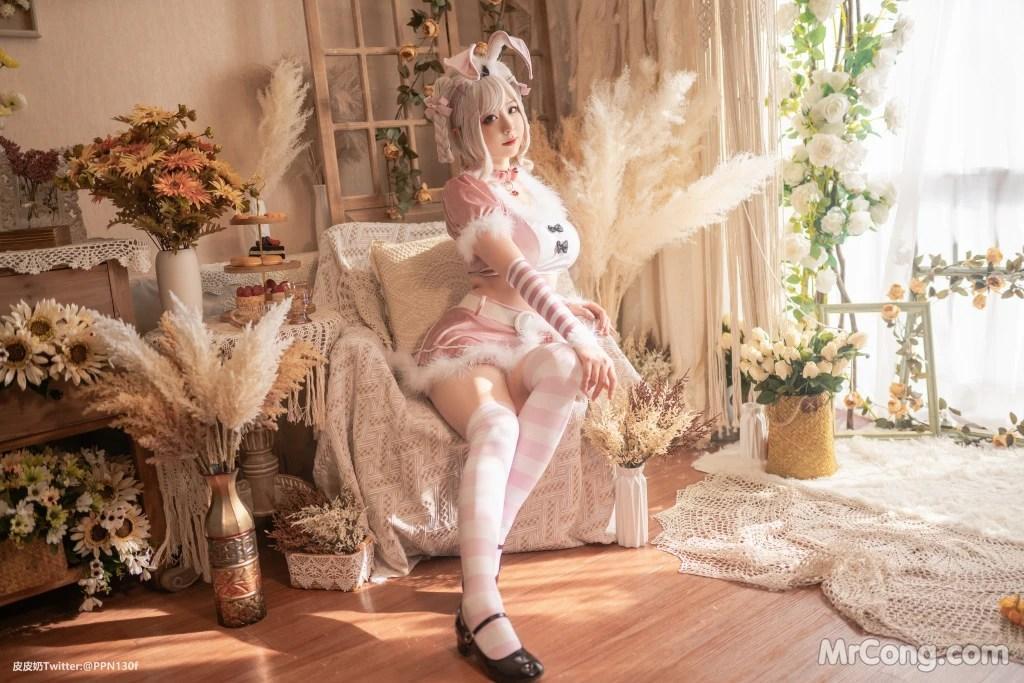 Coser@皮皮奶可可爱了啦: 粉色兔兔 (70 photos)(26)