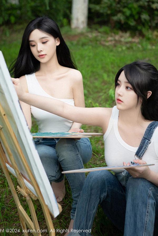 秀人女神山中作画的美女激情四溢(3)