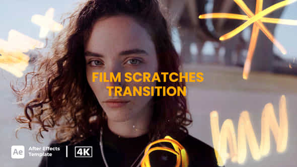 Film Scratches Transition - VideoHive 58605678