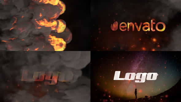 Stylish Fire Logo | After - VideoHive 26758136