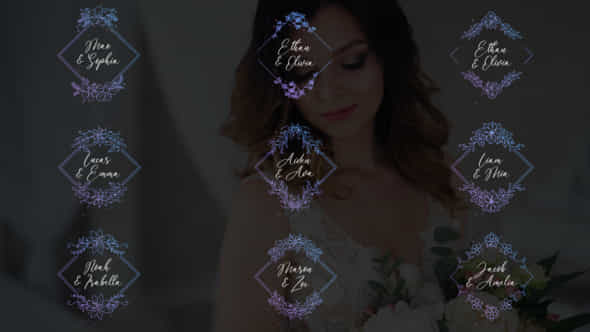 Wedding Titles Diamond Frames - VideoHive 51073211