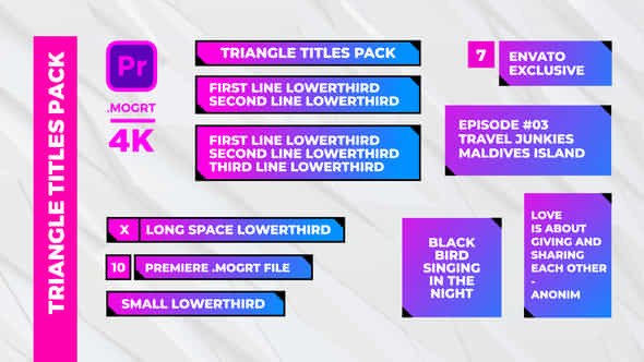 Triangle Titles Pack - VideoHive 22532835