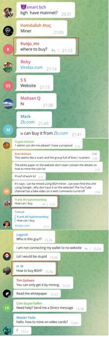 The telegram community in Bitcoin Classic is running hot