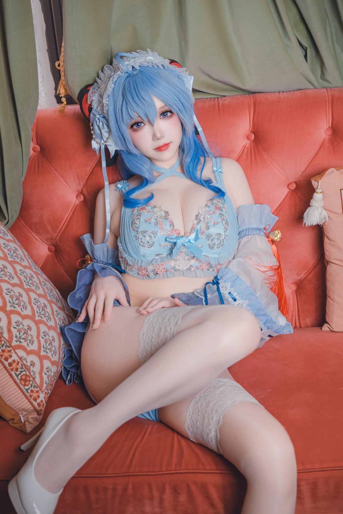 Cosplay 雪晴Astra 原神 甘雨内衣(4)