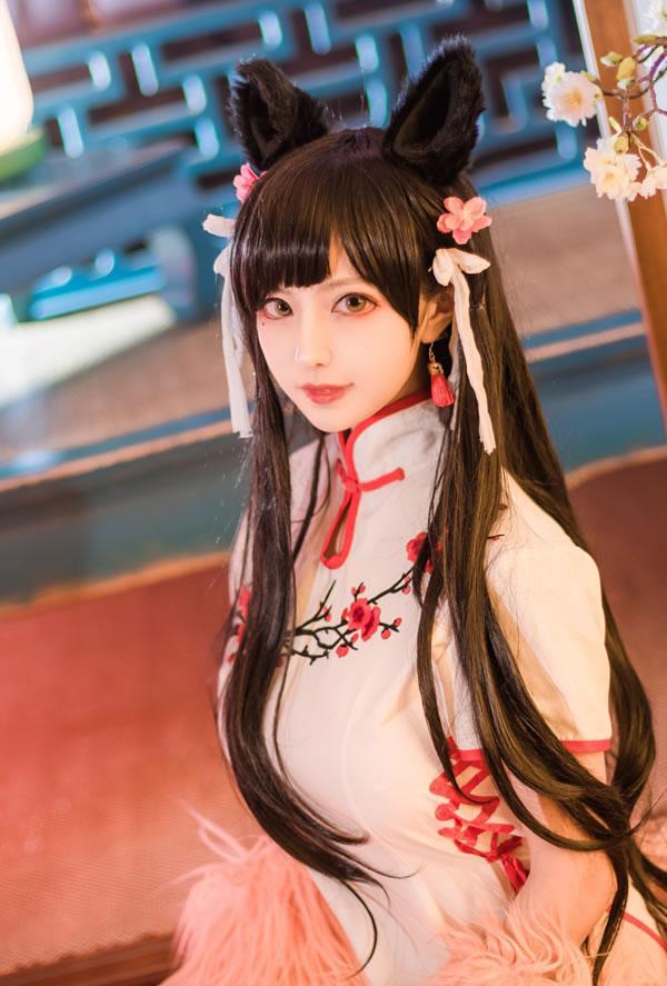 高颜值coser Shika小鹿鹿-爱宕旗袍(15)