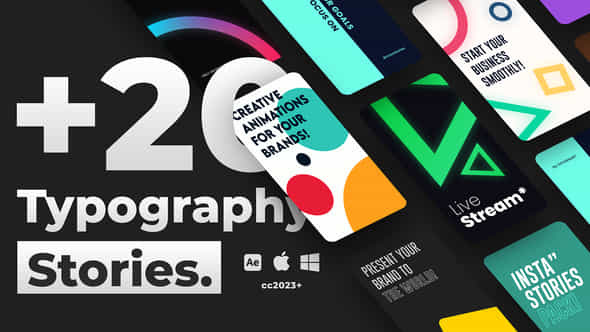 20 Typography Instagram - VideoHive 43116198