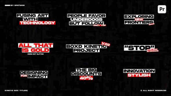Kinetic Box Titles V20 Pp - VideoHive 51671942