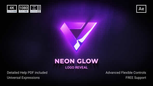 Neon Glow Logo - VideoHive 34059349