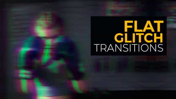 Flat Glitch Transitions - VideoHive 39785902