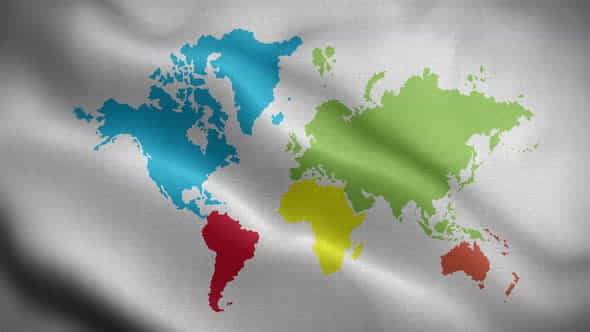 World Map White Color 01 - VideoHive 30443336