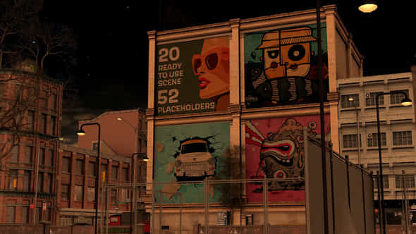 Street Art Graffiti Advertisement Mockups - VideoHive 55373769