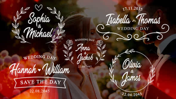 Wedding Titles Pack - VideoHive 59005413