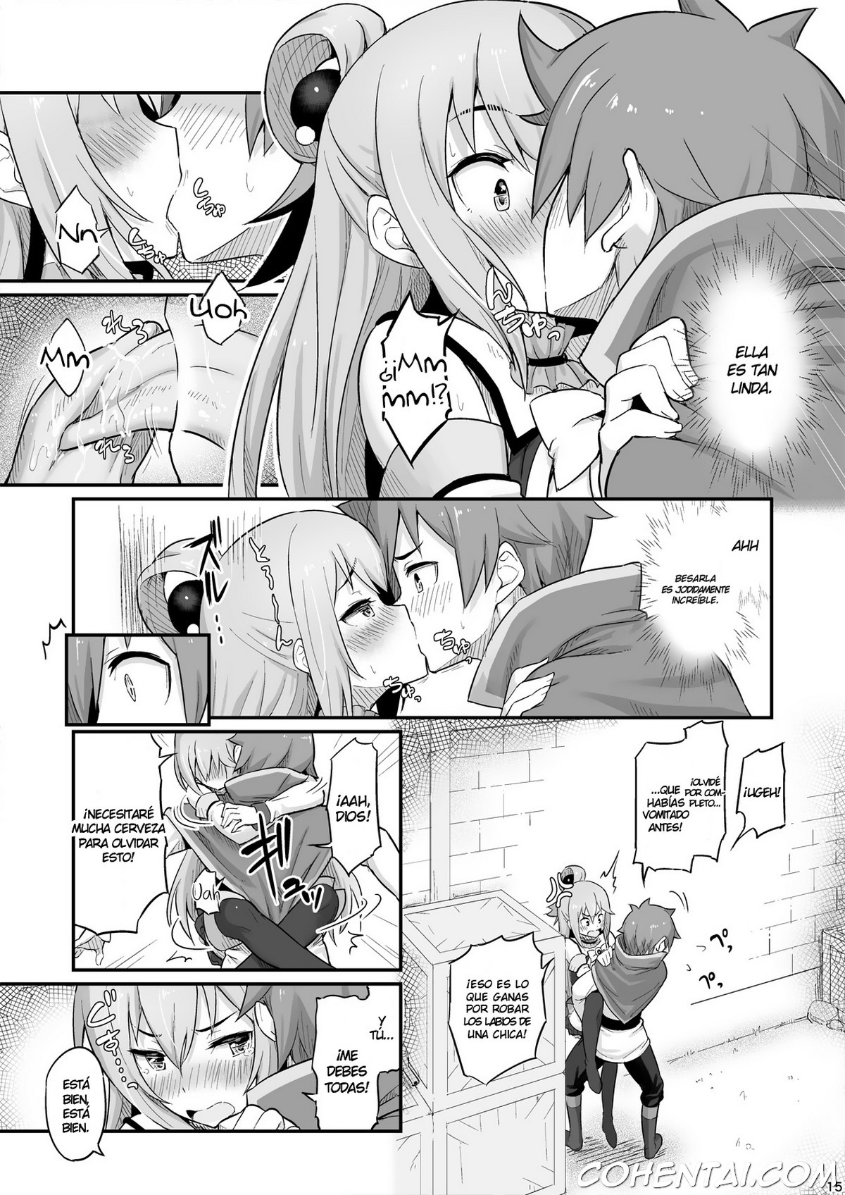 Damegami-sama wa Nomisugi ni Gochuui o! (Kono Subarashii Sekai ni Syukufuku o!) xxx comics manga porno doujin hentai español sexo 