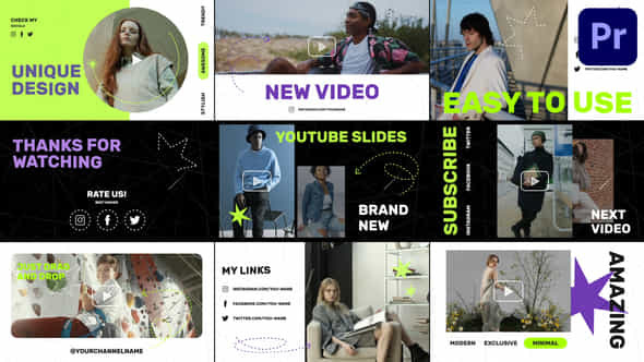 Youtube Slides For Premiere Pro - VideoHive 53401564
