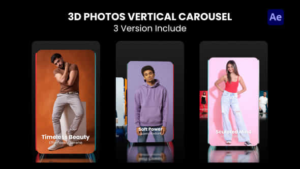 3D Photo Vertical Carousel - VideoHive 59081744