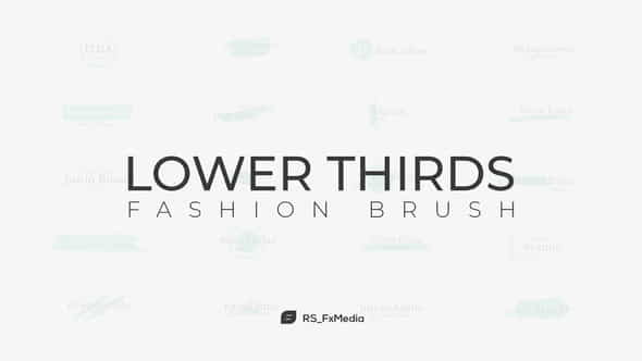 Lower Thirds | Fashion Brush - VideoHive 31864607