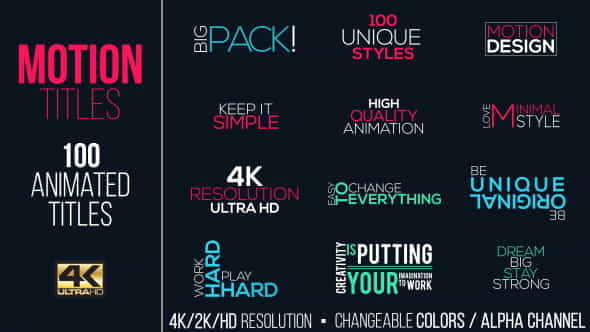 Motion Titles Pack - VideoHive 15383395