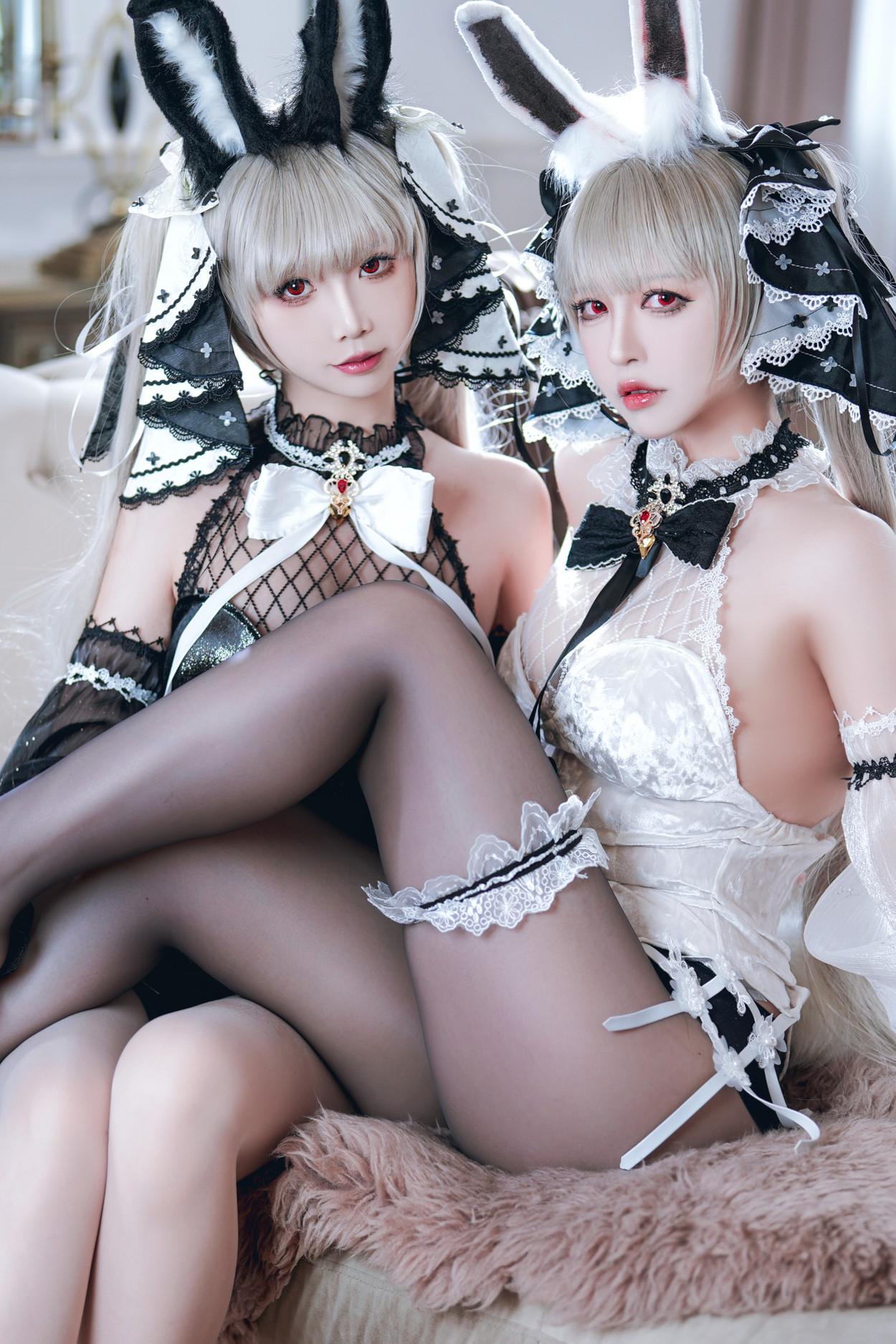 Cosplay 面饼仙儿 & 半半子Banbanko 碧蓝航线 可畏兔兔(37)