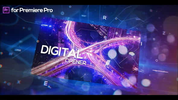 Digital Holographic Opener for Premiere - VideoHive 25651446