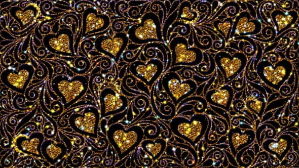 Pattern Decorative Vintage Hearts - VideoHive 23241846