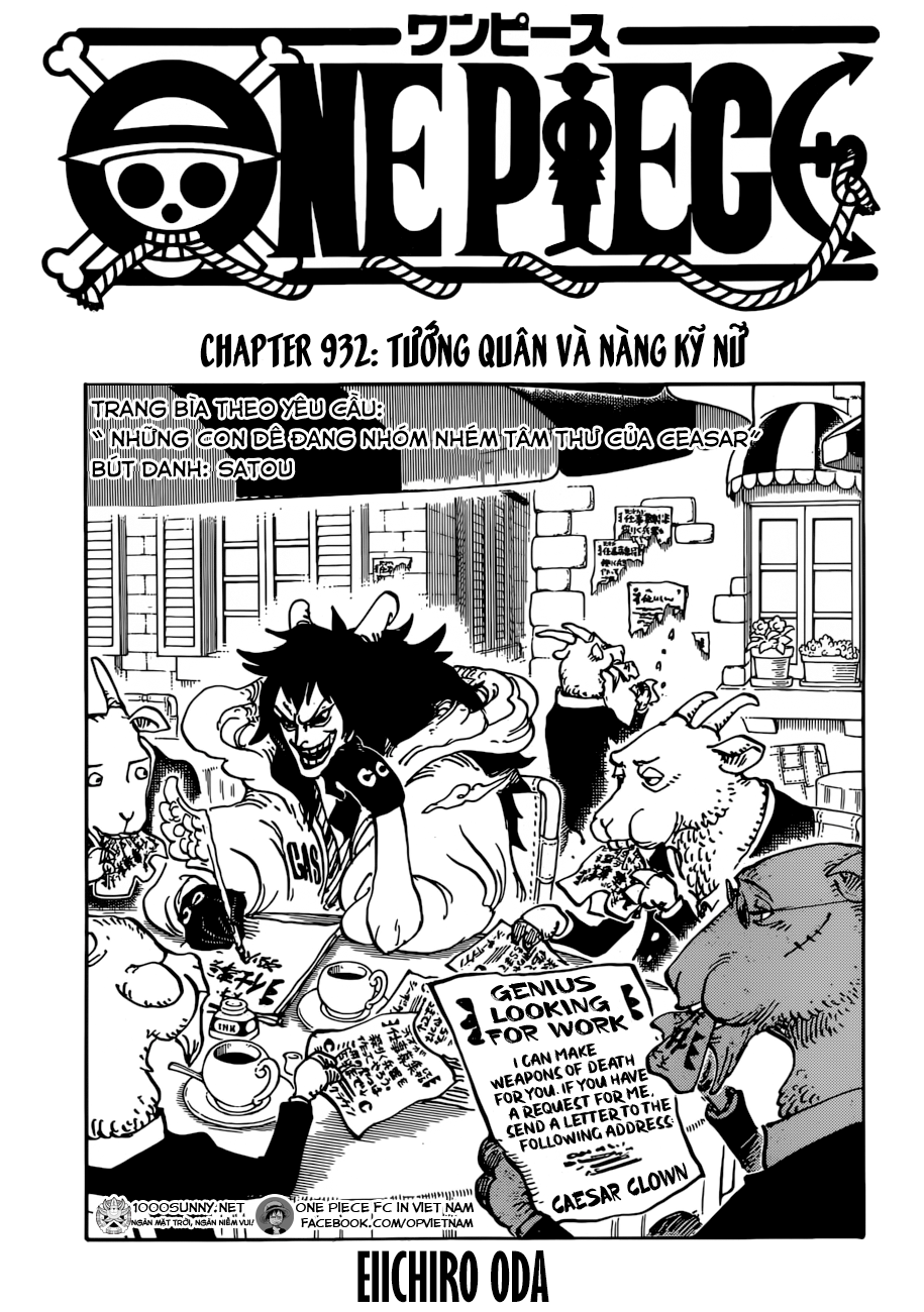 Đảo Hải Tặc Chap 932 . Next Chap Chap 933