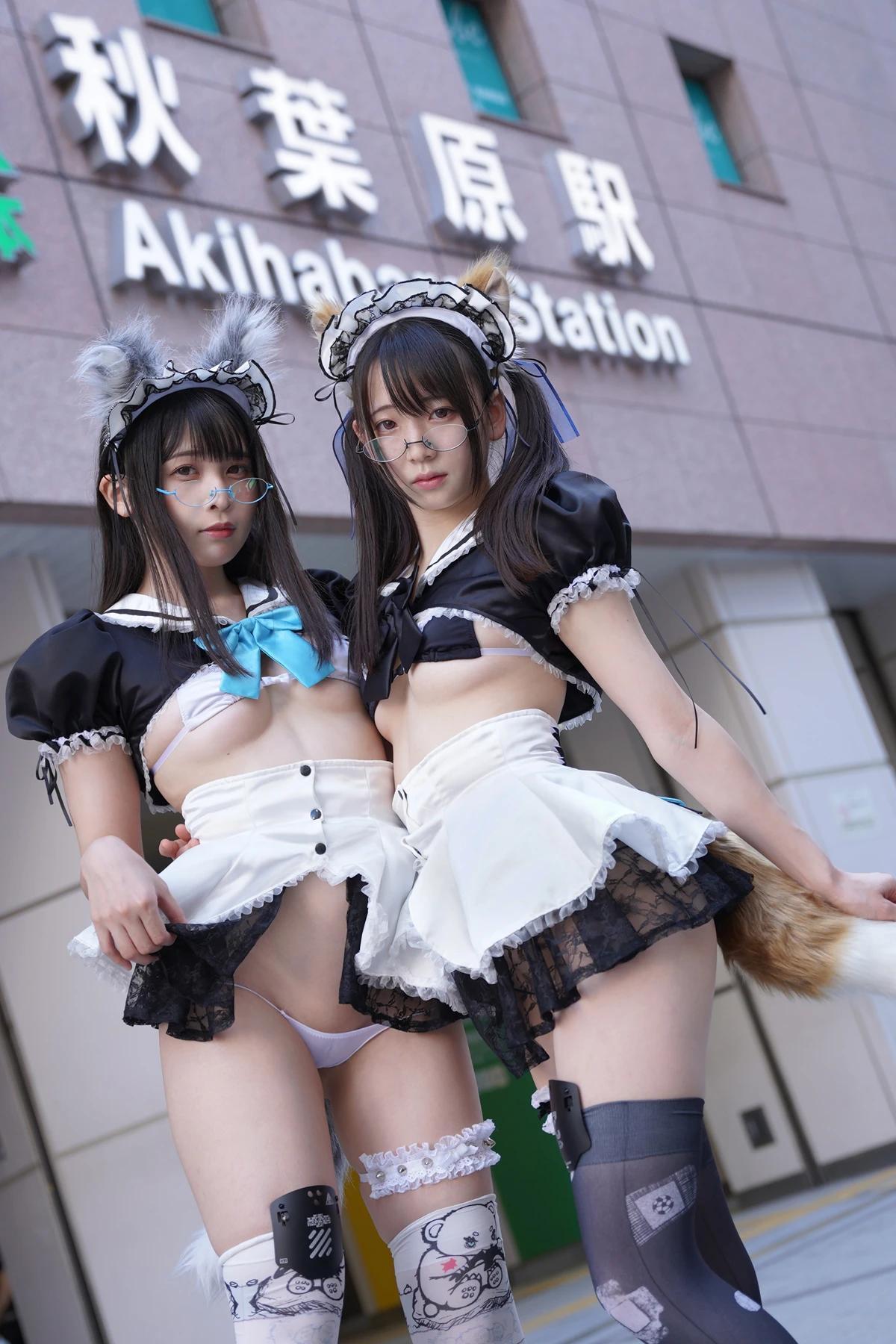 Sui Utatane うたたね翠, Mizuna Shione 水那しおね, 写真集 「野生のメイドがあらわれた！」 Set.03(2)