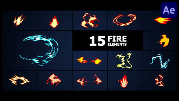 Fire Elements After Effects - VideoHive 53761778