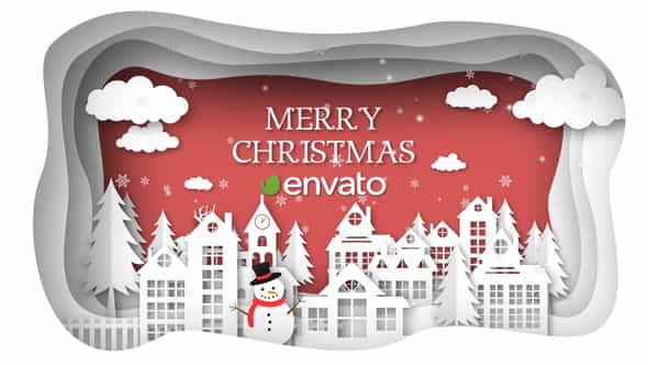 Christmas Paper Town Wishes - VideoHive 25254191