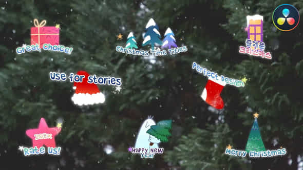 Christmas Time Titles For Davinci Resolve - VideoHive 49777034