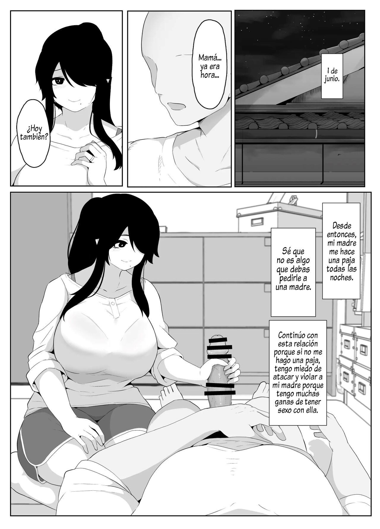 [hahayamoya (moya)] Oyasumi, Okaa-san I  Good Night, Mom I [Spanish]  [Al Chile no Sé Scan]