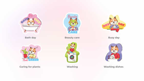 House Chores Sticker Pack Stone Pictures Concepts - VideoHive 49000969