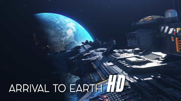 Space Ship Arrival to Earth - VideoHive 26544502
