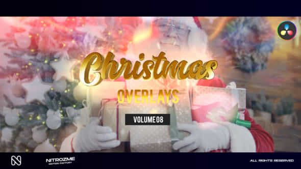 Christmas Overlays Vol 08 For Davinci Resolve - VideoHive 49585520