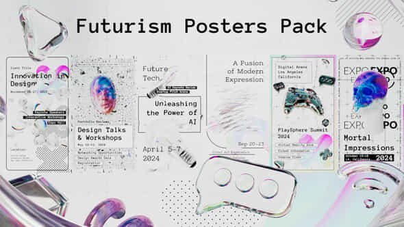 Futuristism Poster Pack - VideoHive 49451232
