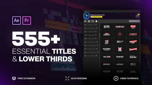 Titles and Lower Thirds Pack555+ - VideoHive 31130393