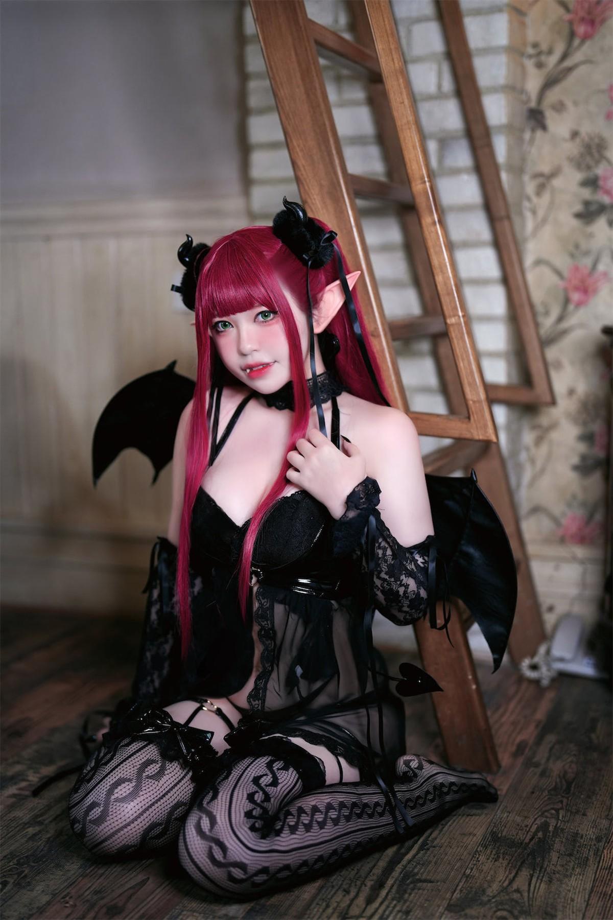 Cosplay 半半子Banbanko 小恶魔利兹(7)