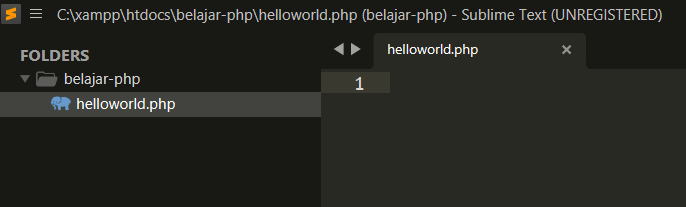 Sublime Text file helloworld