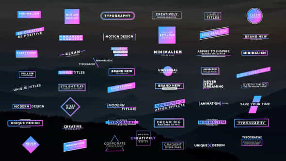 50 Colorful Titles - VideoHive 35784854