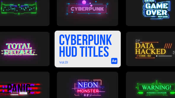 Cyberpunk HUD Titles - VideoHive 44871454