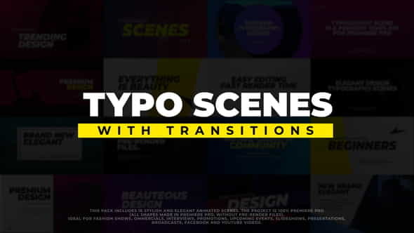 Typo Scenes with Transitions - VideoHive 22955706