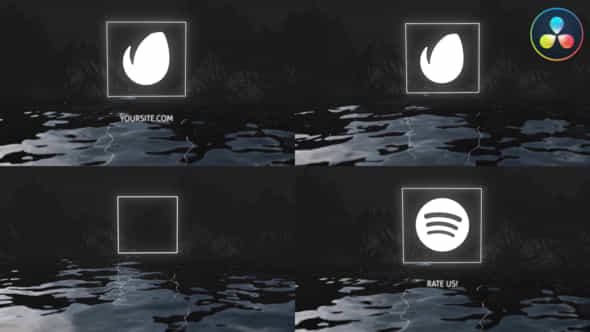 Dark Water Logo For Davinci Resolve - VideoHive 50381622
