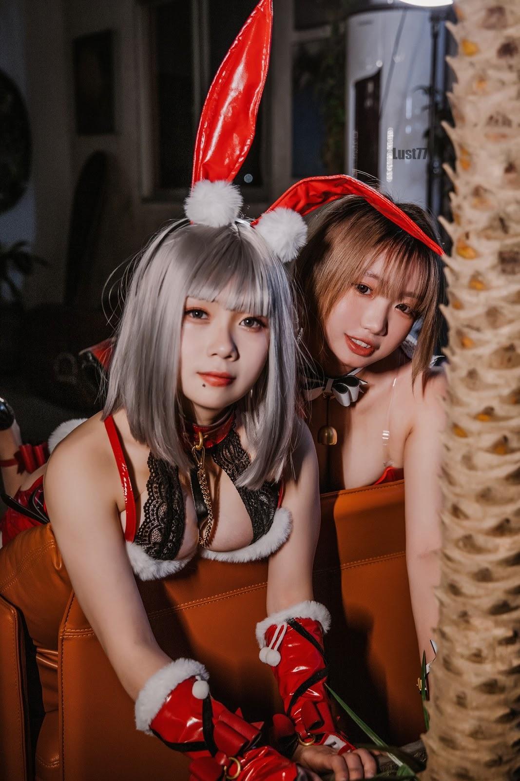 Cosplay 柒柒要乖哦 圣诞双兔(23)