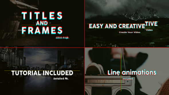 Titles And Frames Glitch - VideoHive 19945629