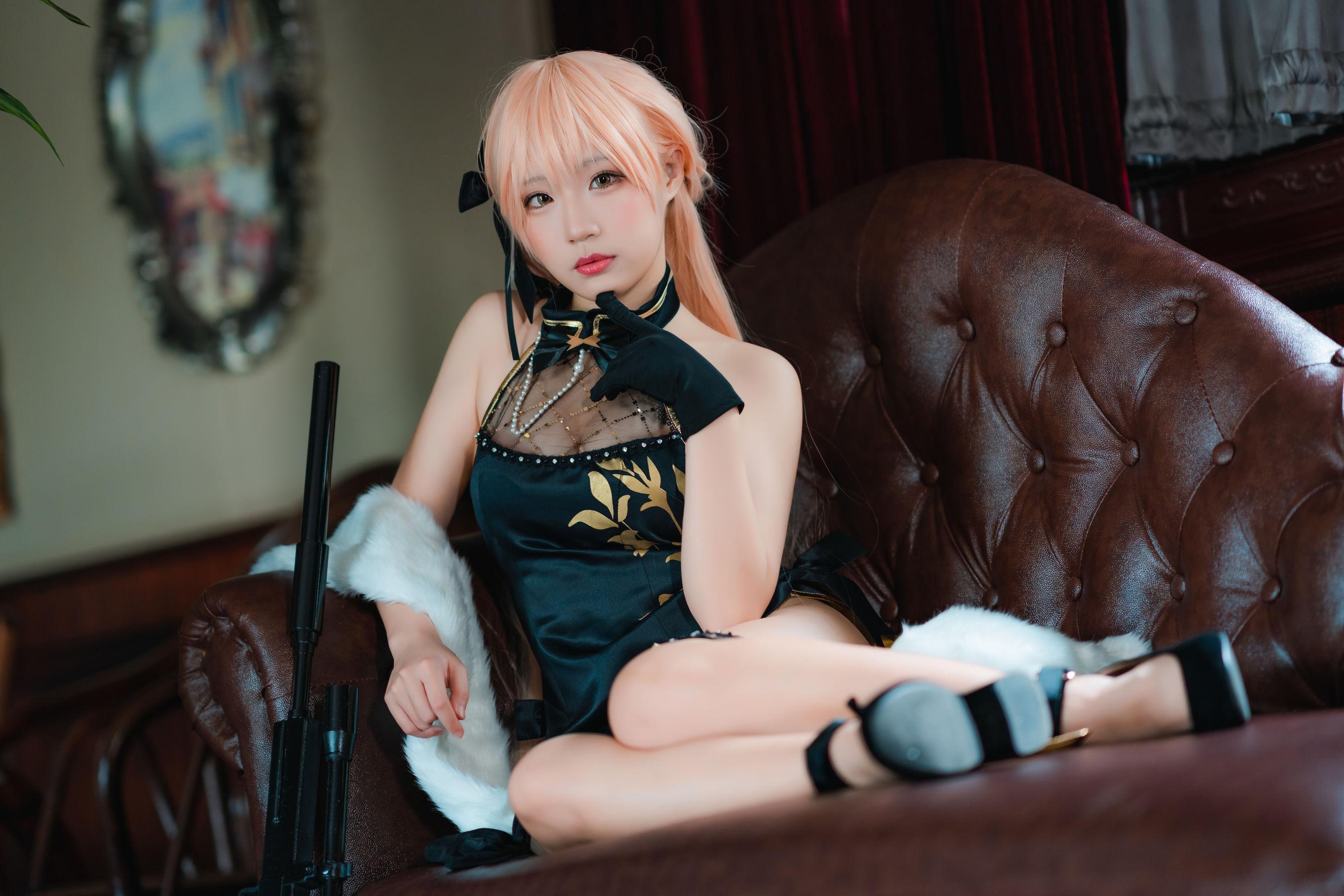 [网红COSER] Mime弥美 – 少女前线 OTS-14 紫雨心 写真套图(5)