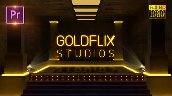 Golden Studio Opener - VideoHive 37261297