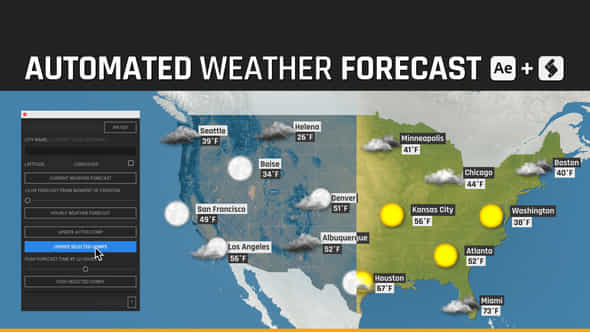 Automated Weather Forecast Script And Template For After Effects - VideoHive 44614632