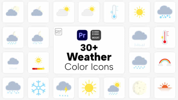 Weather Icons For - VideoHive 40416877