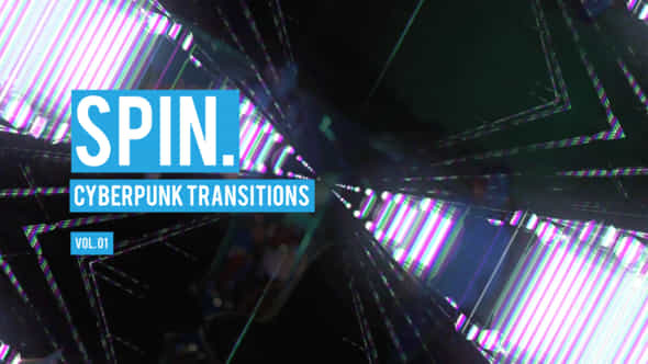 Cyberpunk Spin Transitions - VideoHive 47700484