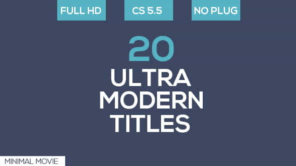 20 Ultra Modern Titles - VideoHive 19232541